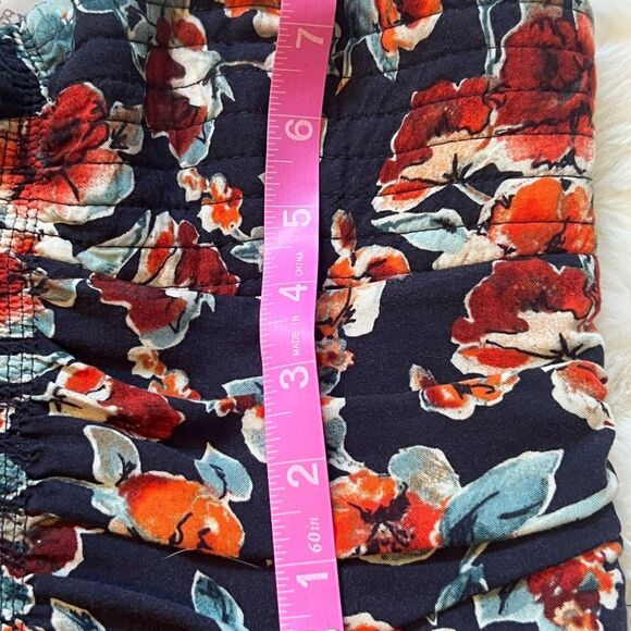 Boho Navy Smocked Jumpsuit by Band of Gypsies Sz Medium Juniors - Picture 10 of 11